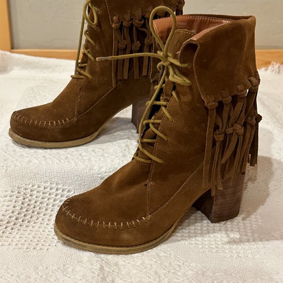 Ankle Brown Suede Boots - Picture 2 of 2